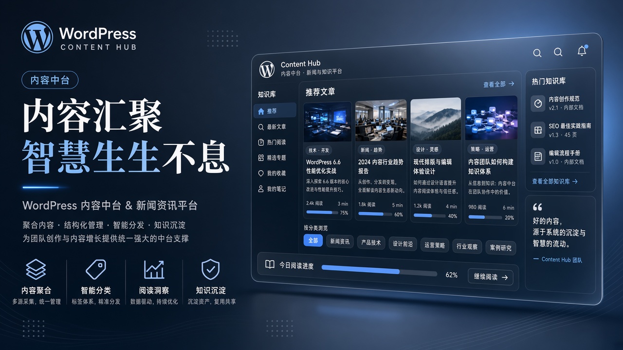 制造企业官网重构复盘｜内容中台与资讯站 WordPress 方案海报