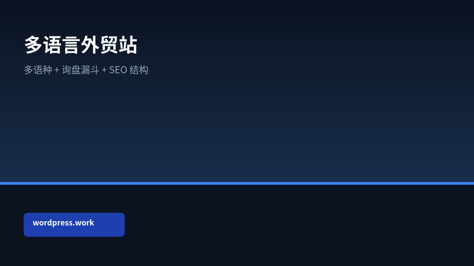 外贸独立站 WooCommerce 主题测评｜多语言外贸 WooCommerce 独立站海报