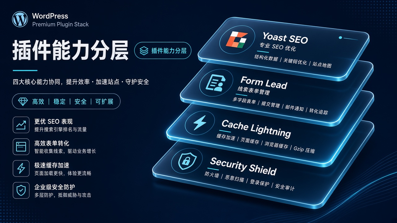 多语言插件对比｜WordPress 插件能力分层组合海报