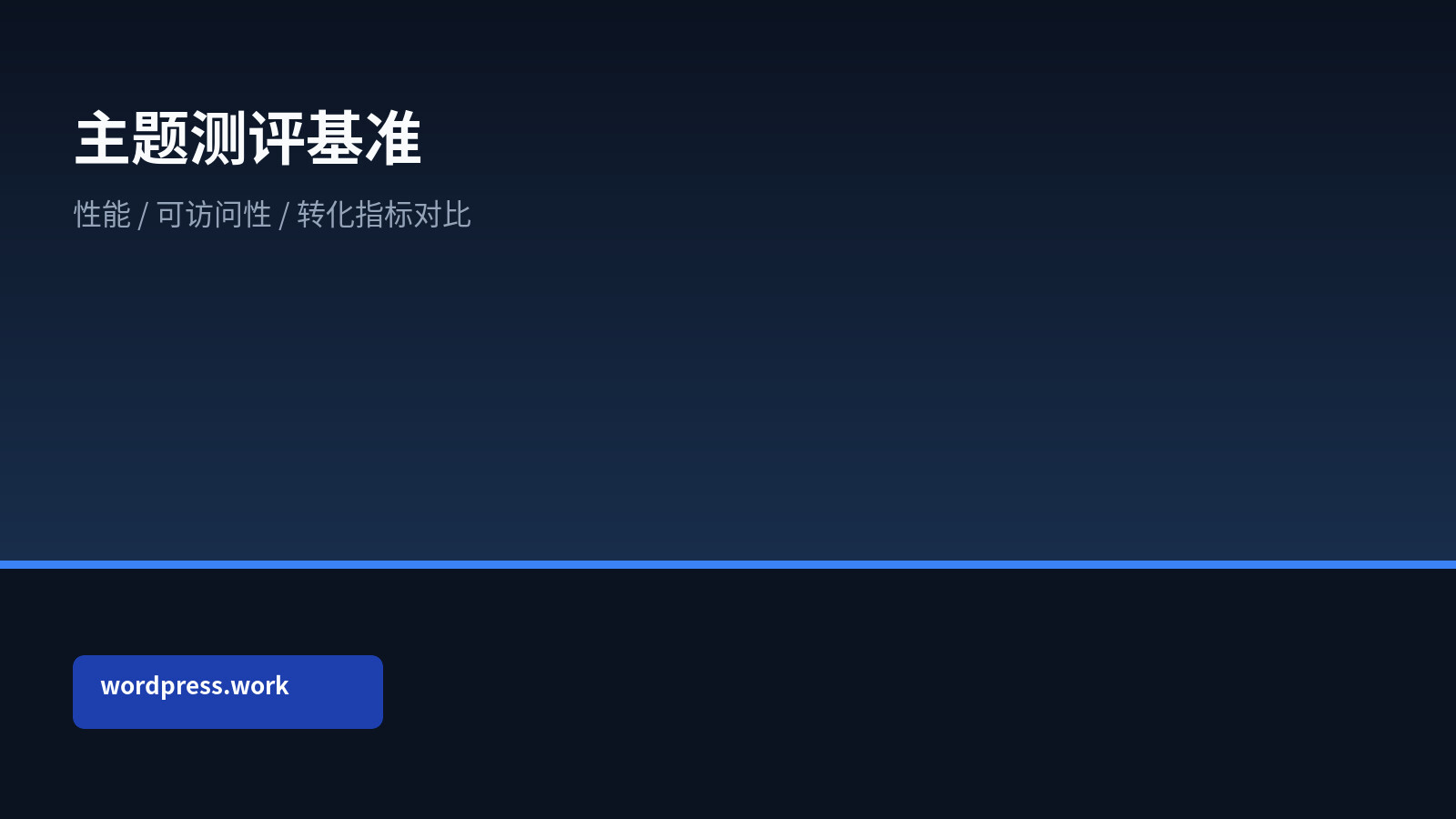 子主题与二次开发规范｜WordPress 主题性能测评 Core Web Vitals 海报
