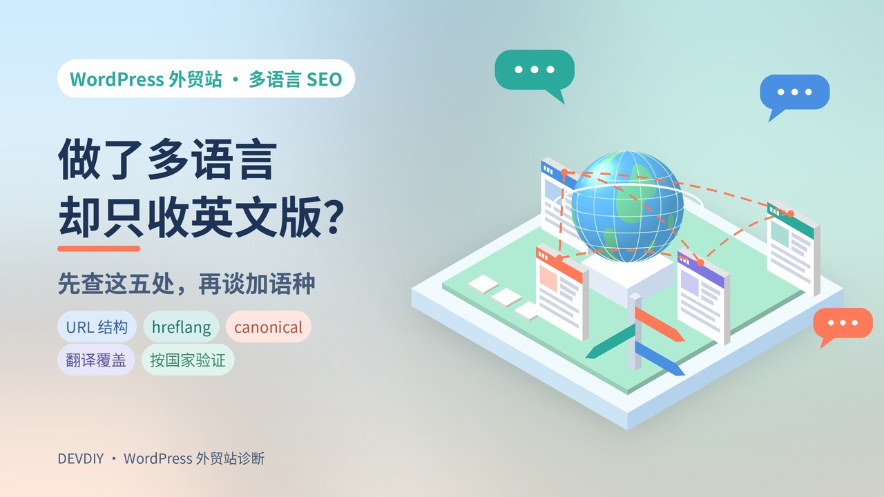 做了多语言却只收英文版?WordPress 外贸站先查这五处,再谈加语种