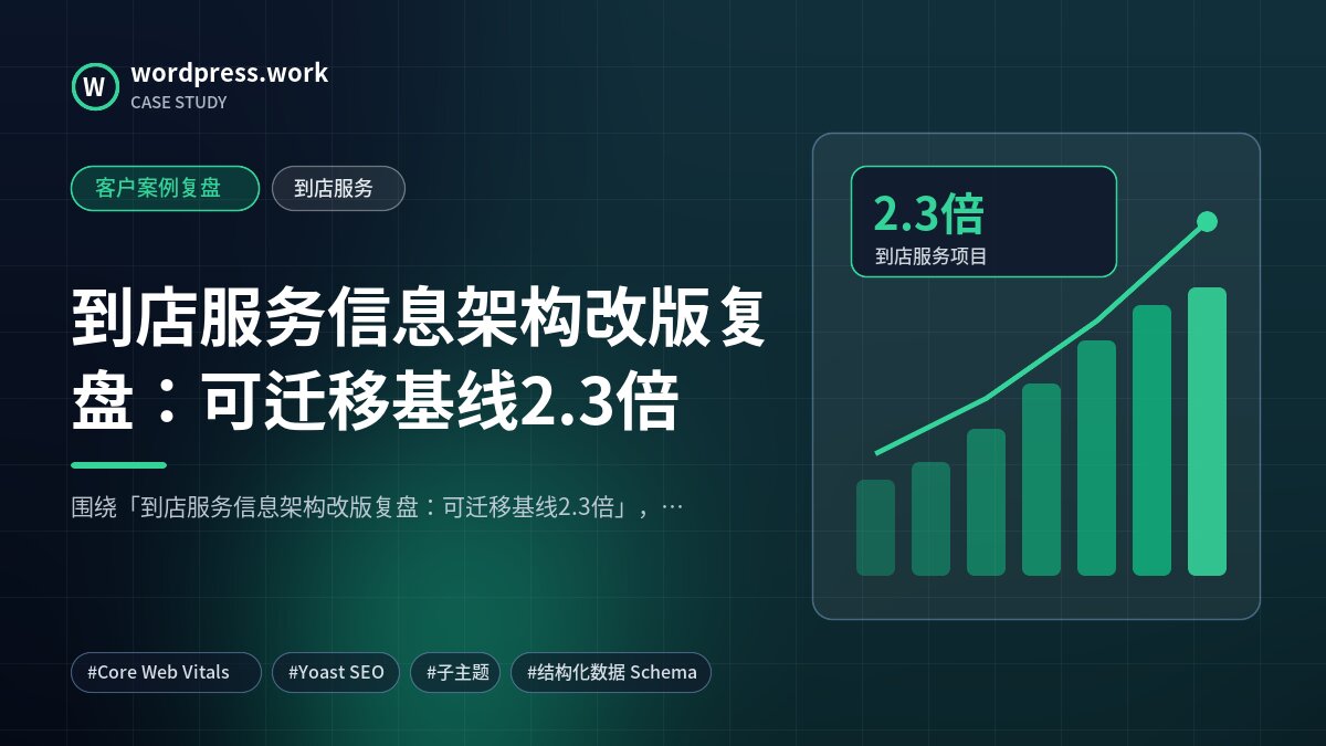 到店服务信息架构改版复盘:可迁移基线2.3倍|客户案例复盘|到店服务
