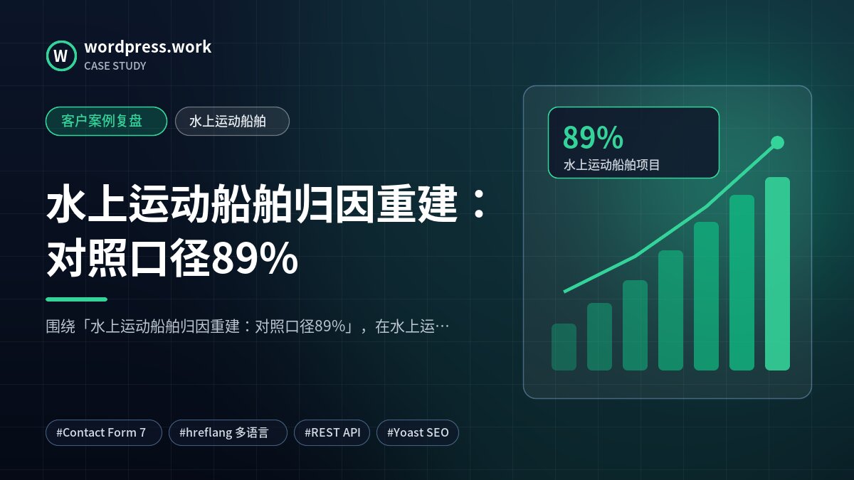水上运动船舶归因重建:对照口径89%|客户案例复盘|水上运动船舶