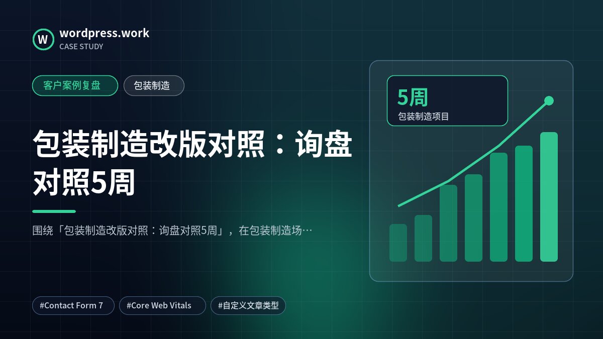 包装制造改版对照:询盘对照5周|客户案例复盘|包装制造