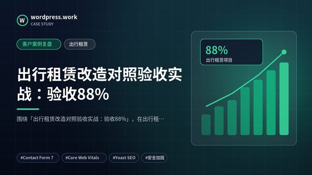 出行租赁改造对照验收实战:验收88%|客户案例复盘|出行租赁