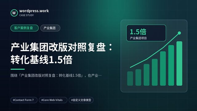 产业集团改版对照复盘:转化基线1.5倍|客户案例复盘|产业集团