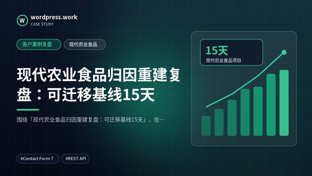 现代农业食品归因重建复盘:可迁移基线15天|客户案例复盘|现代农业食品