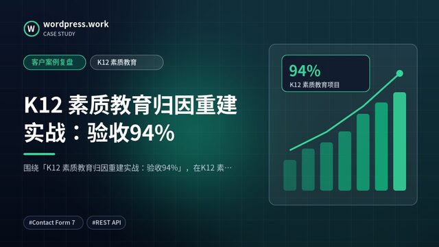 K12 素质教育归因重建实战：验收94%｜客户案例复盘｜K12 素质教育