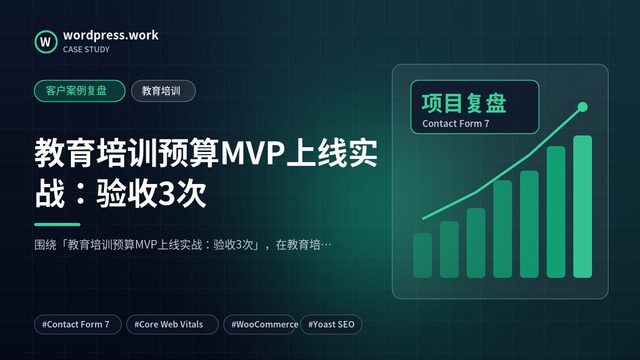 教育培训预算MVP上线实战:验收3次|客户案例复盘|教育培训