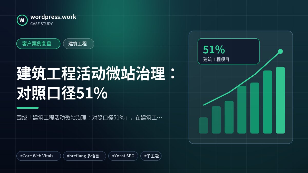 建筑工程活动微站治理:对照口径51%|客户案例复盘|建筑工程