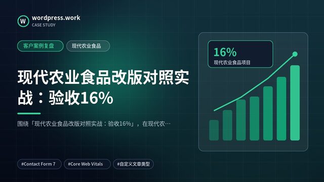 现代农业食品改版对照实战:验收16%|客户案例复盘|现代农业食品