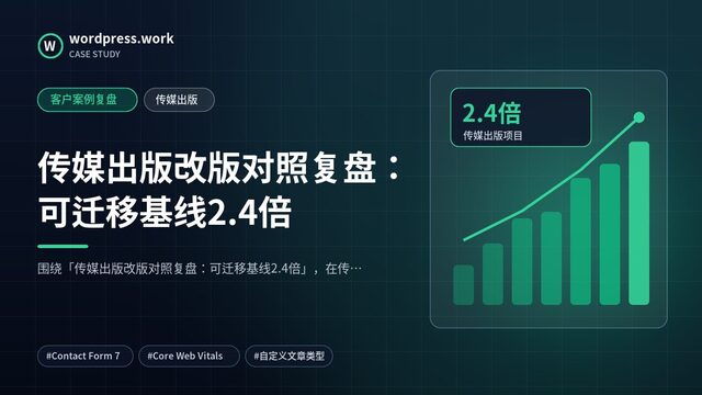 传媒出版改版对照复盘:可迁移基线2.4倍|客户案例复盘|传媒出版