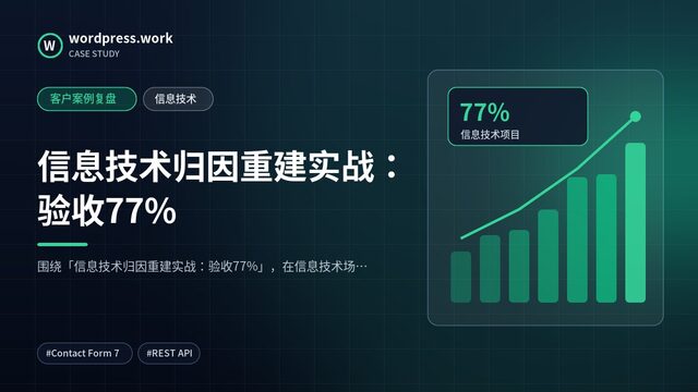 信息技术归因重建实战：验收77%｜客户案例复盘｜信息技术