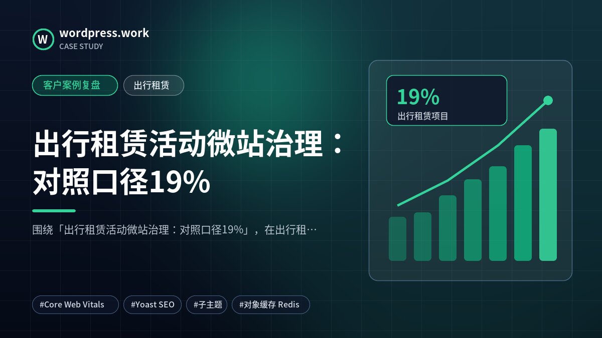 出行租赁活动微站治理:对照口径19%|客户案例复盘|出行租赁
