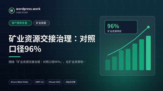 矿业资源交接治理：对照口径96%｜客户案例复盘｜矿业资源