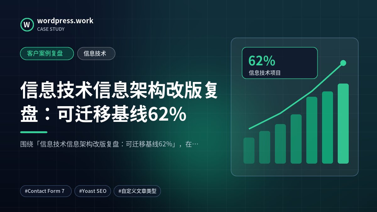 信息技术信息架构改版复盘:可迁移基线62%|客户案例复盘|信息技术