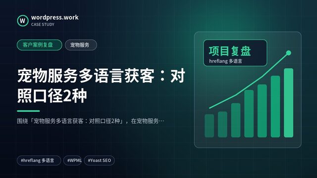 宠物服务多语言获客：对照口径2种｜客户案例复盘｜宠物服务