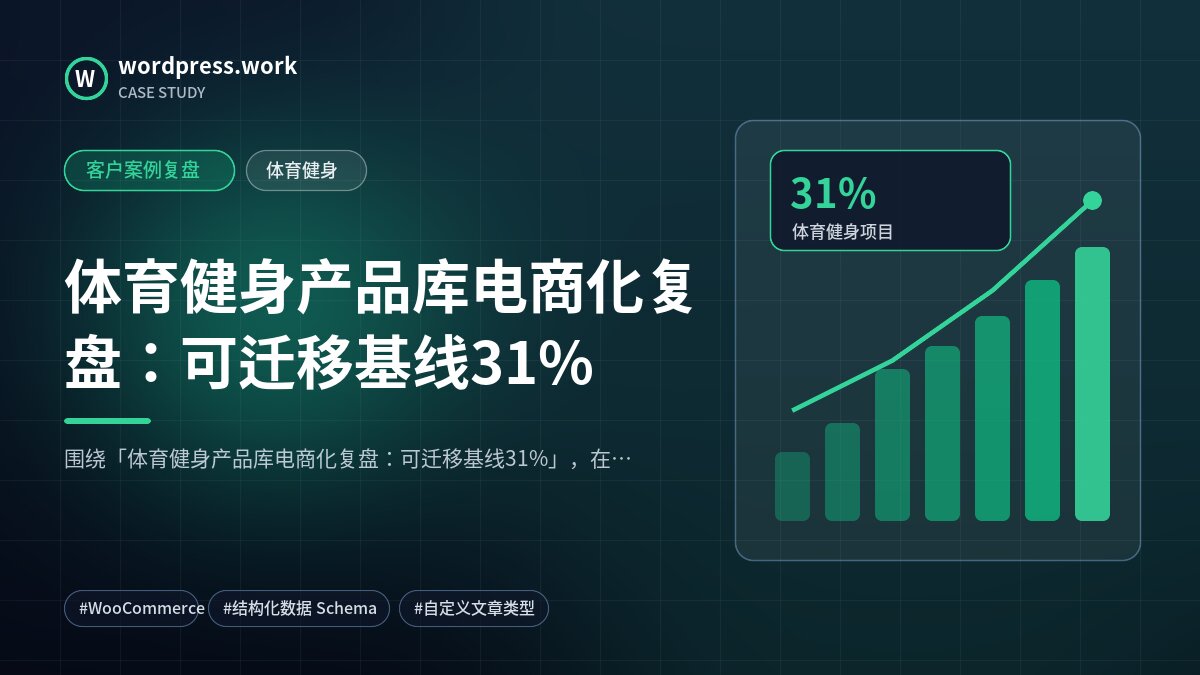 体育健身产品库电商化复盘:可迁移基线31%|客户案例复盘|体育健身