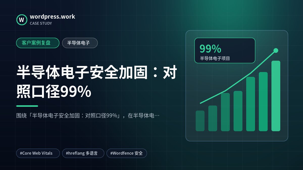 半导体电子安全加固:对照口径99%|客户案例复盘|半导体电子