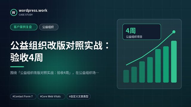 公益组织改版对照实战:验收4周|客户案例复盘|公益组织