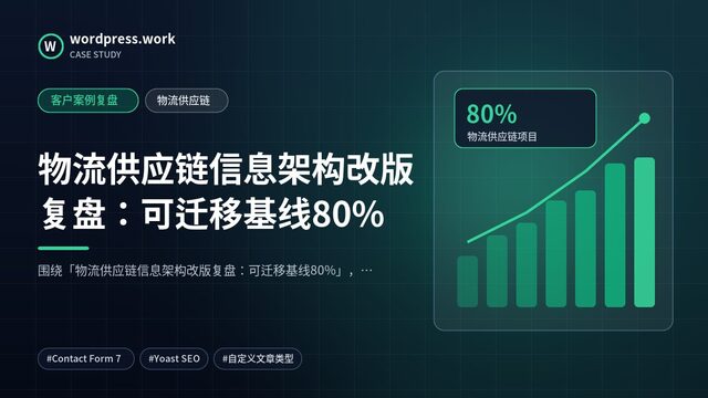 物流供应链信息架构改版复盘:可迁移基线80%|客户案例复盘|物流供应链