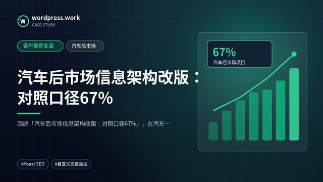 汽车后市场信息架构改版：对照口径67%｜客户案例复盘｜汽车后市场