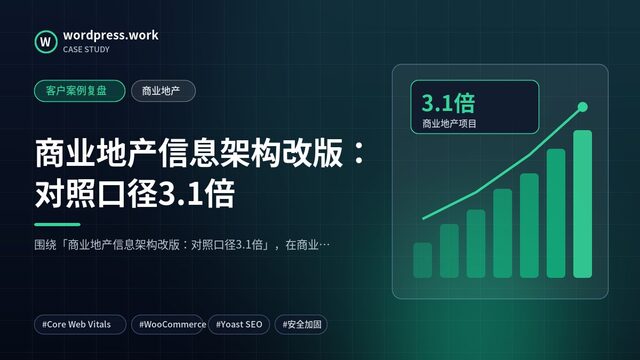 商业地产信息架构改版：对照口径3.1倍｜客户案例复盘｜商业地产