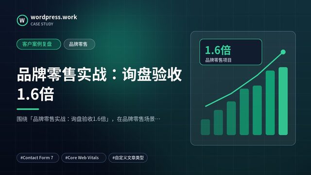 品牌零售实战：询盘验收1.6倍｜客户案例复盘｜品牌零售