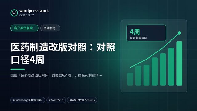医药制造改版对照：对照口径4周｜客户案例复盘｜医药制造