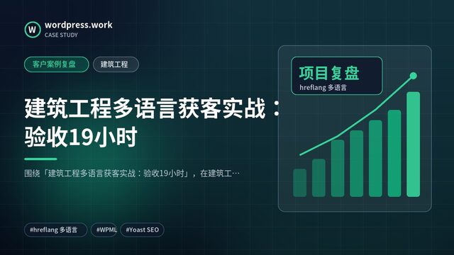 建筑工程多语言获客实战:验收19小时|客户案例复盘|建筑工程