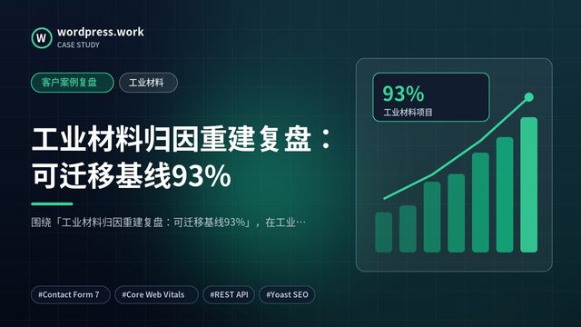 工业材料归因重建复盘:可迁移基线93%|客户案例复盘|工业材料