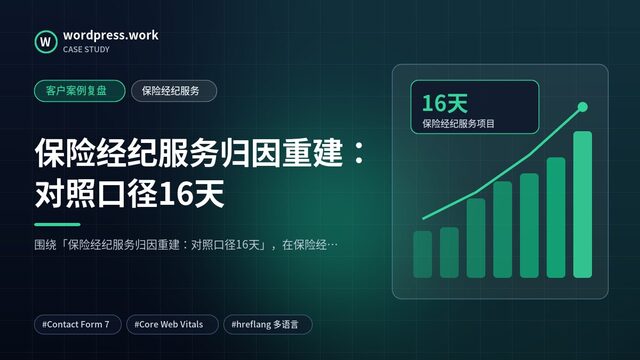 保险经纪服务归因重建:对照口径16天|客户案例复盘|保险经纪服务