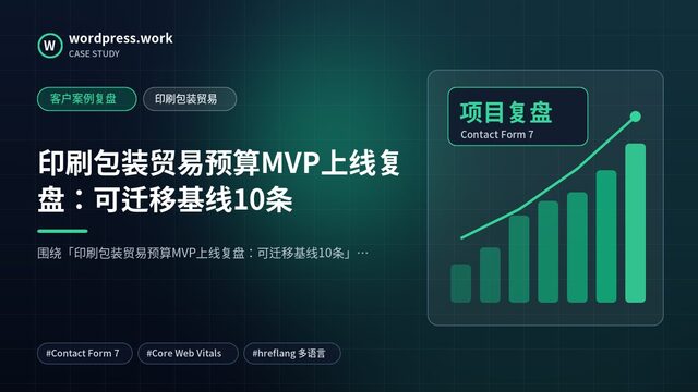 印刷包装贸易预算MVP上线复盘:可迁移基线10条|客户案例复盘|印刷包装贸易
