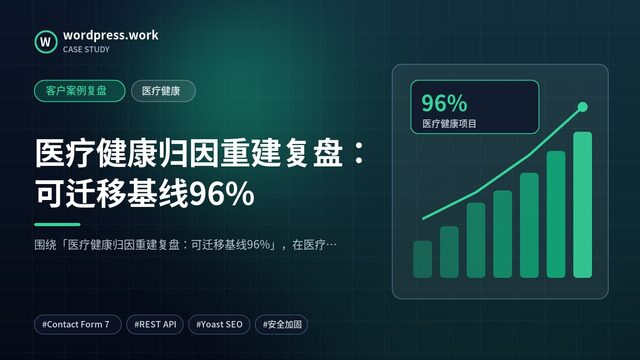 医疗健康归因重建复盘:可迁移基线96%|客户案例复盘|医疗健康