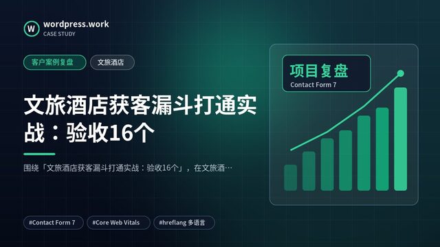 文旅酒店获客漏斗打通实战：验收16个｜客户案例复盘｜文旅酒店
