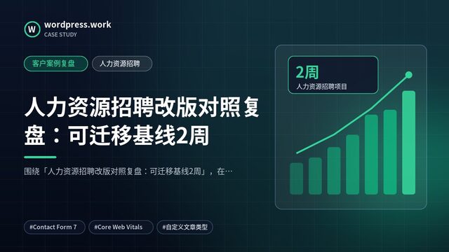人力资源招聘改版对照复盘:可迁移基线2周|客户案例复盘|人力资源招聘