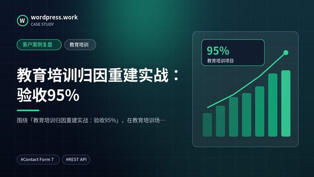 教育培训归因重建实战:验收95%|客户案例复盘|教育培训