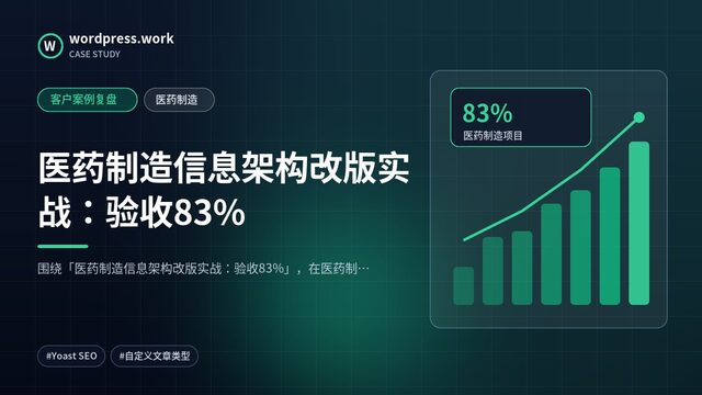 医药制造信息架构改版实战：验收83%｜客户案例复盘｜医药制造
