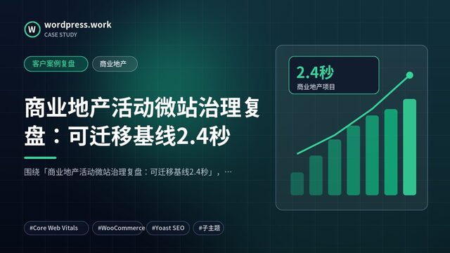 商业地产活动微站治理复盘:可迁移基线2.4秒|客户案例复盘|商业地产