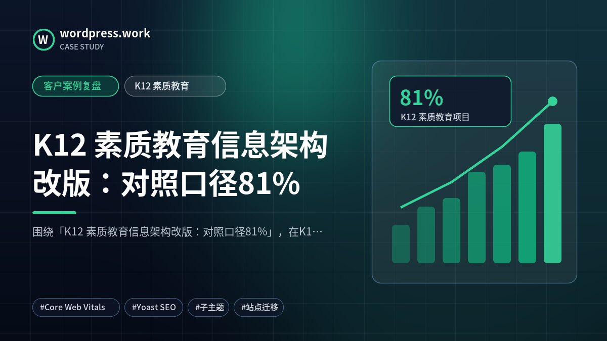 K12 素质教育信息架构改版:对照口径81%|客户案例复盘|K12 素质教育