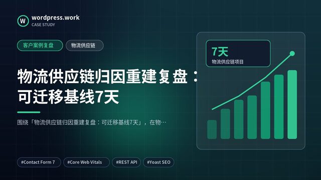 物流供应链归因重建复盘:可迁移基线7天|客户案例复盘|物流供应链