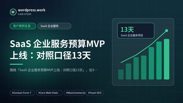 SaaS 企业服务预算MVP上线:对照口径13天|客户案例复盘|SaaS 企业服务