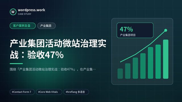 产业集团活动微站治理实战:验收47%|客户案例复盘|产业集团