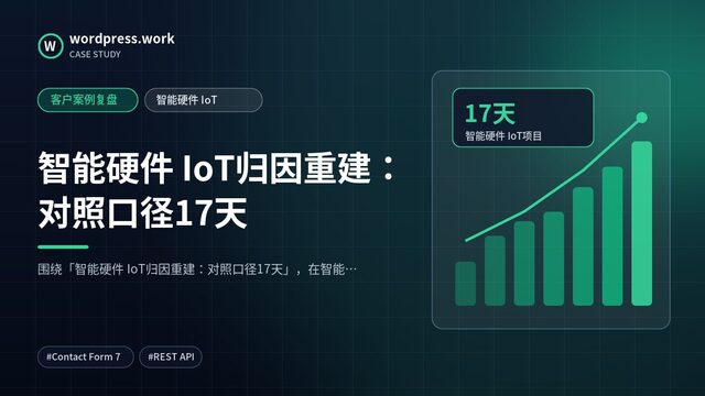 智能硬件 IoT归因重建：对照口径17天｜客户案例复盘｜智能硬件 IoT