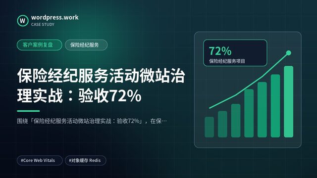 保险经纪服务活动微站治理实战：验收72%｜客户案例复盘｜保险经纪服务