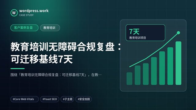 教育培训无障碍合规复盘:可迁移基线7天|客户案例复盘|教育培训