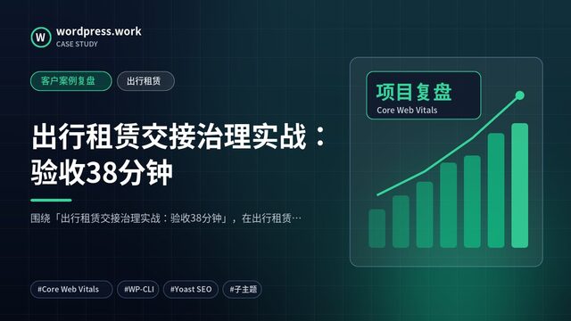 出行租赁交接治理实战：验收38分钟｜客户案例复盘｜出行租赁