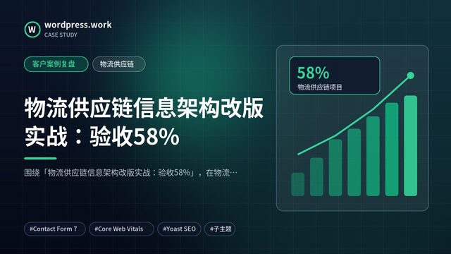 物流供应链信息架构改版实战:验收58%|客户案例复盘|物流供应链