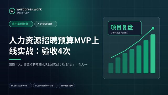 人力资源招聘预算MVP上线实战:验收4次|客户案例复盘|人力资源招聘