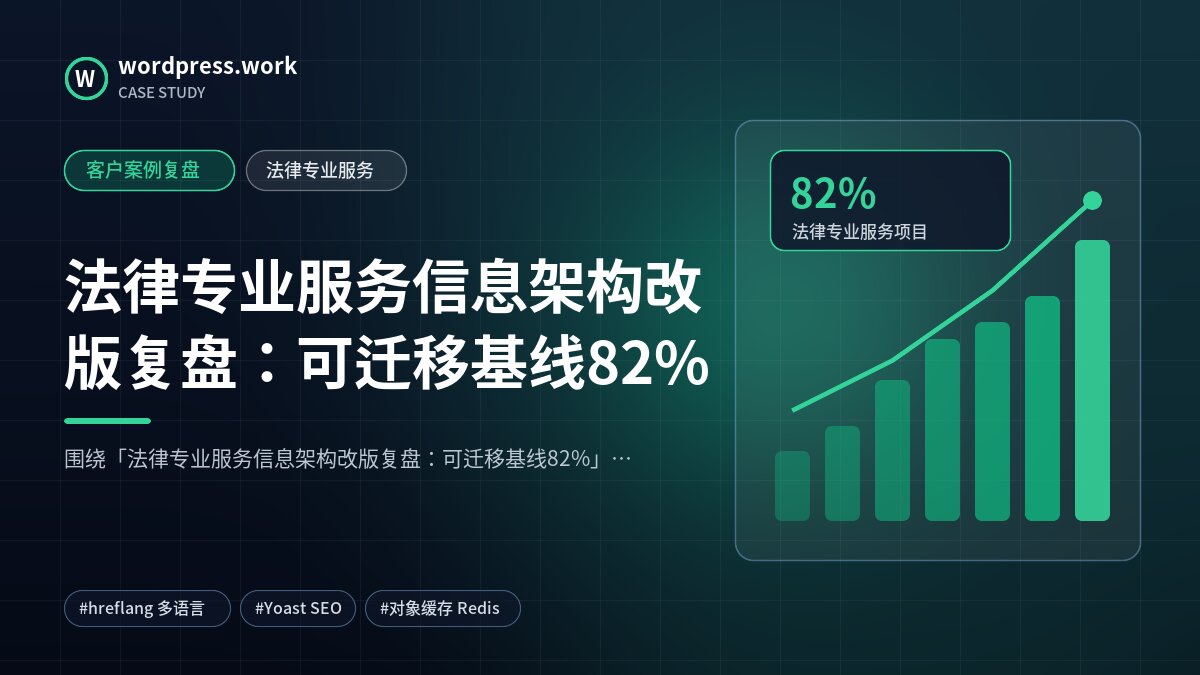 法律专业服务信息架构改版复盘:可迁移基线82%|客户案例复盘|法律专业服务